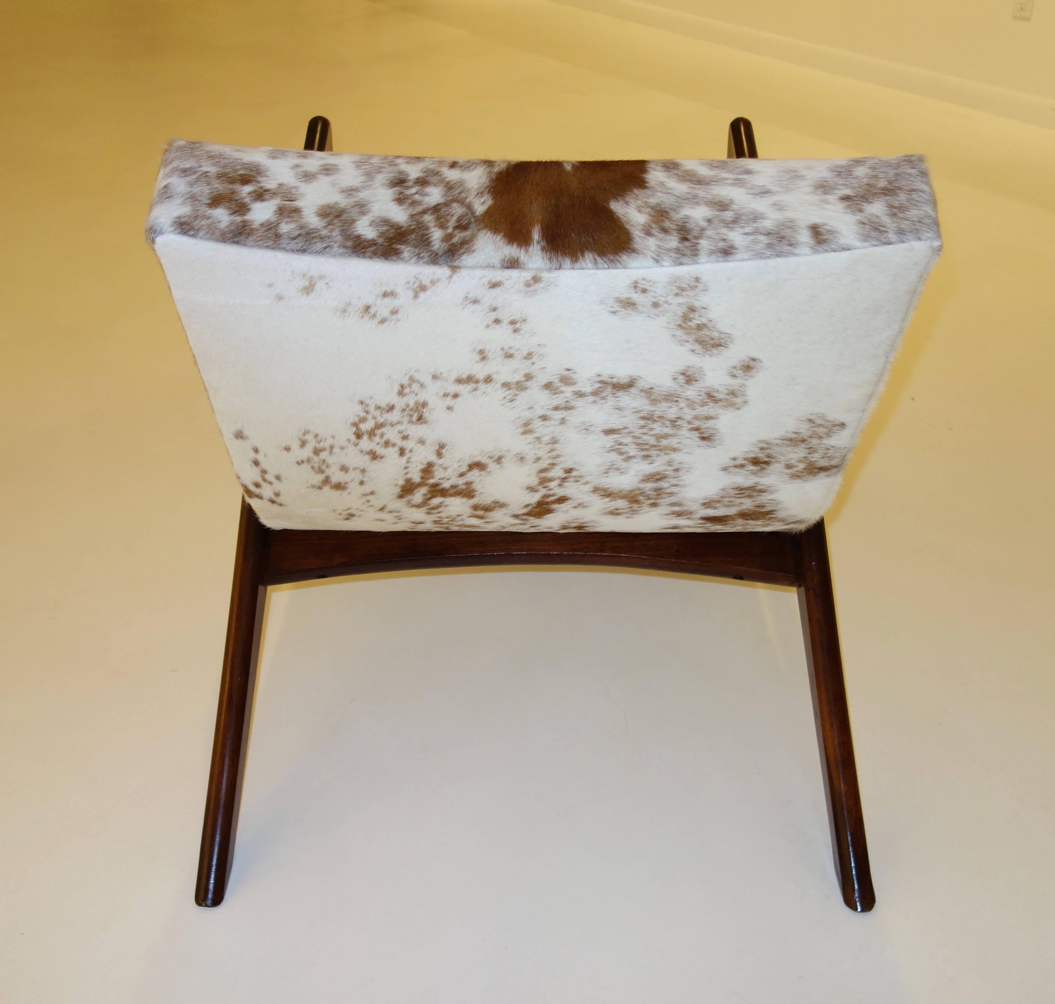 cowhide chair and ottoman