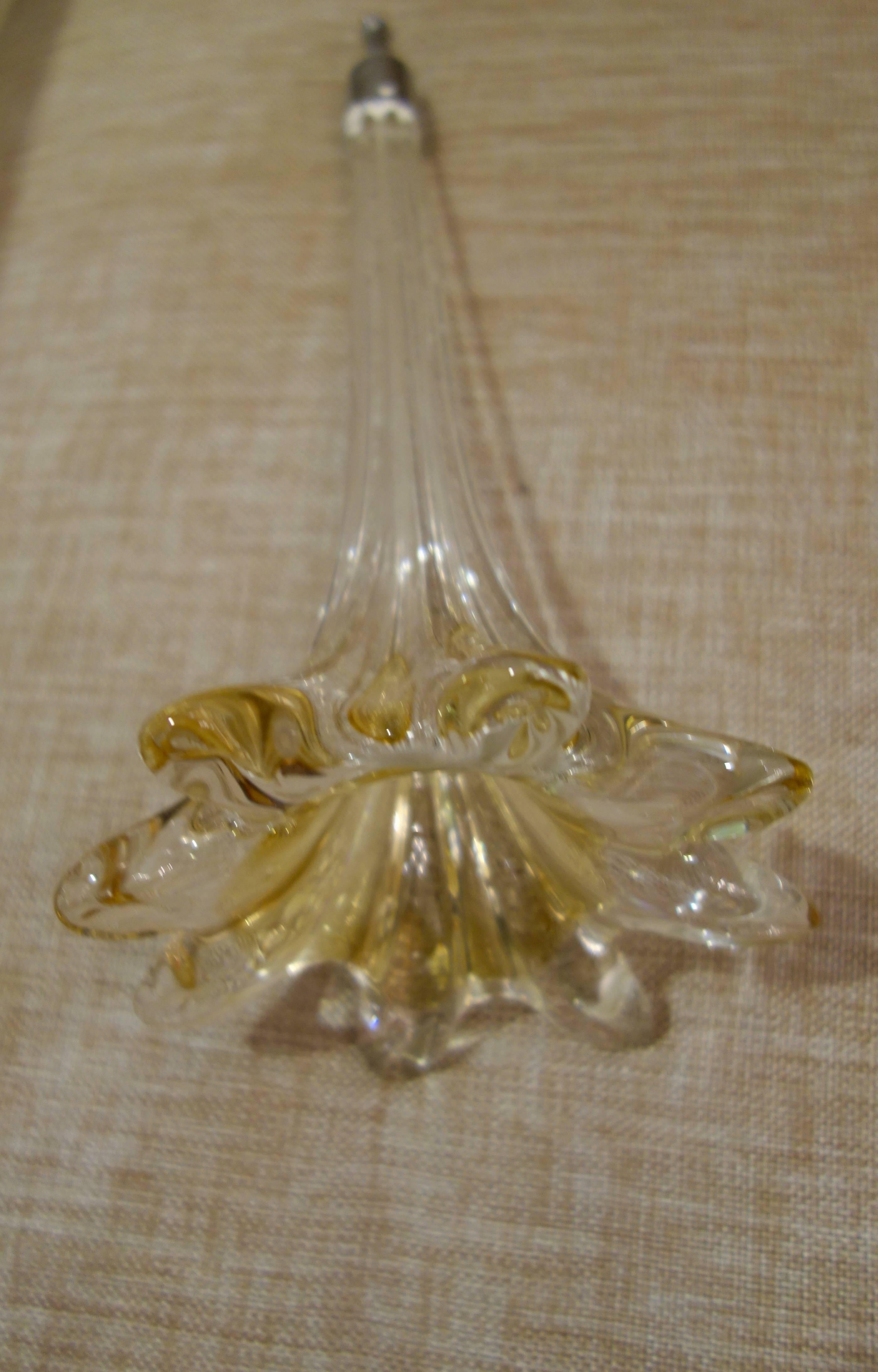 Mid-20th Century Mid-Century Murano Amber and Clear 