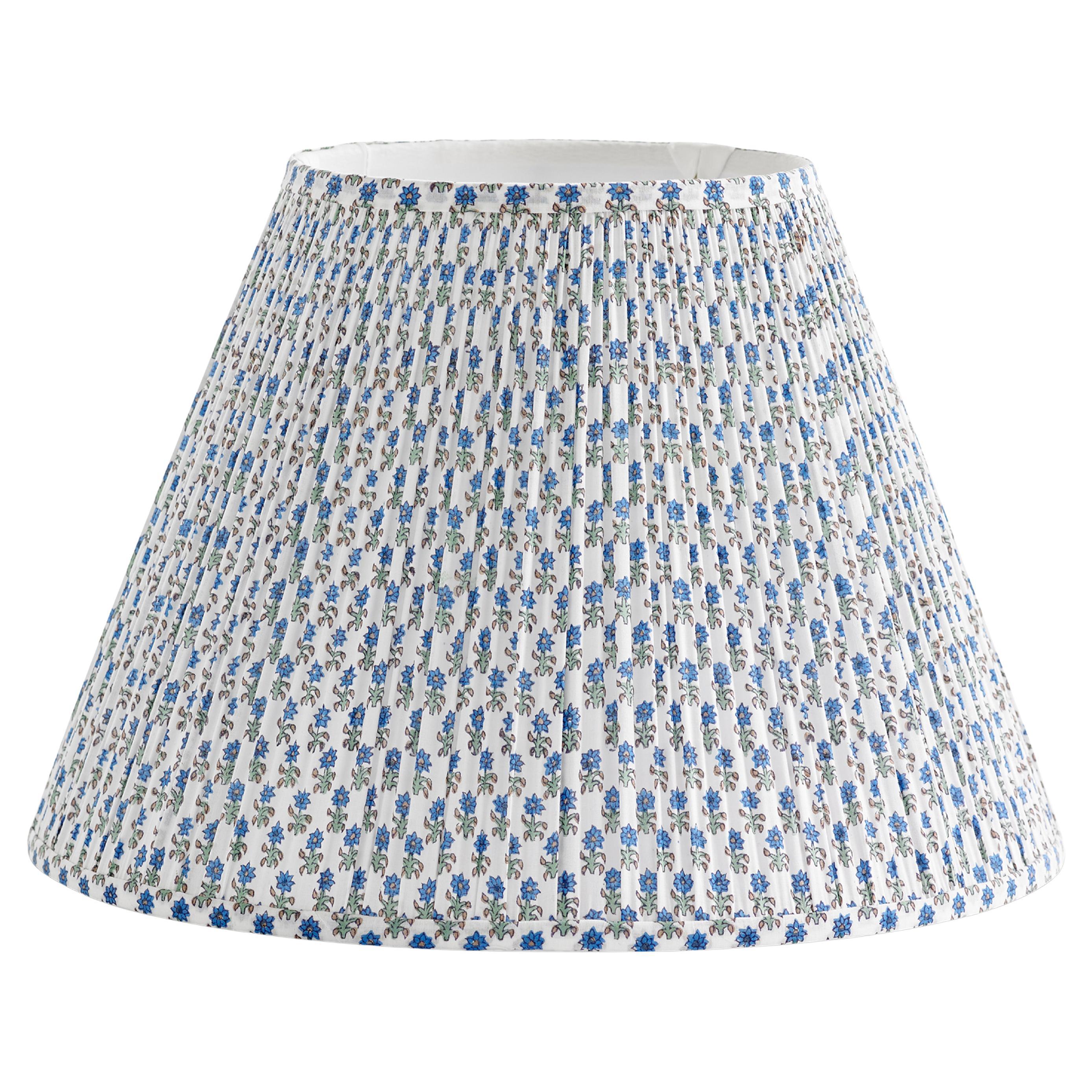 Blue Fabric Lampshade, Spring Starflower, Large, by Bunny Williams Home