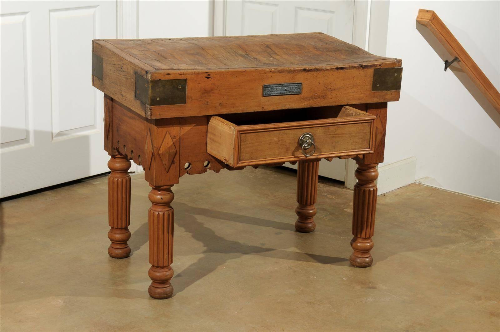 19th Century French Butcher Block 6