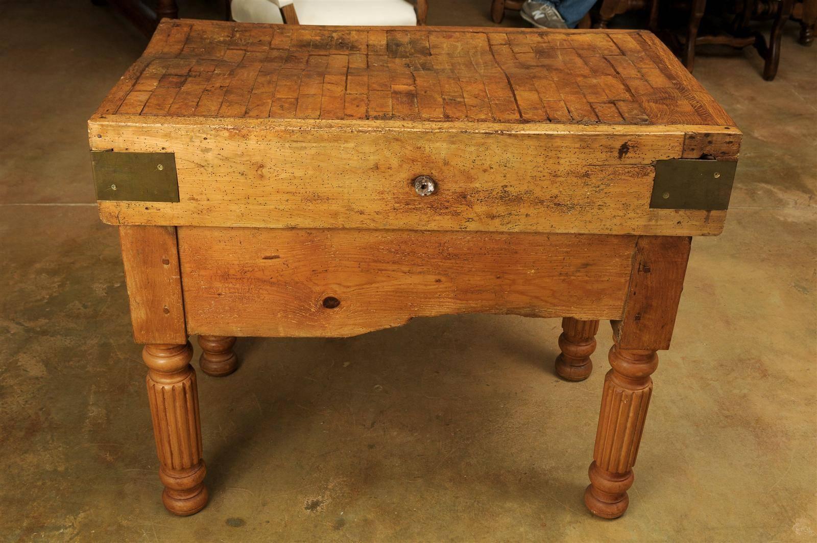 19th Century French Butcher Block 7