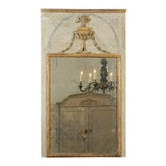 French Late 18th Century Neoclassical Trumeau Mirror with Mercury Glass