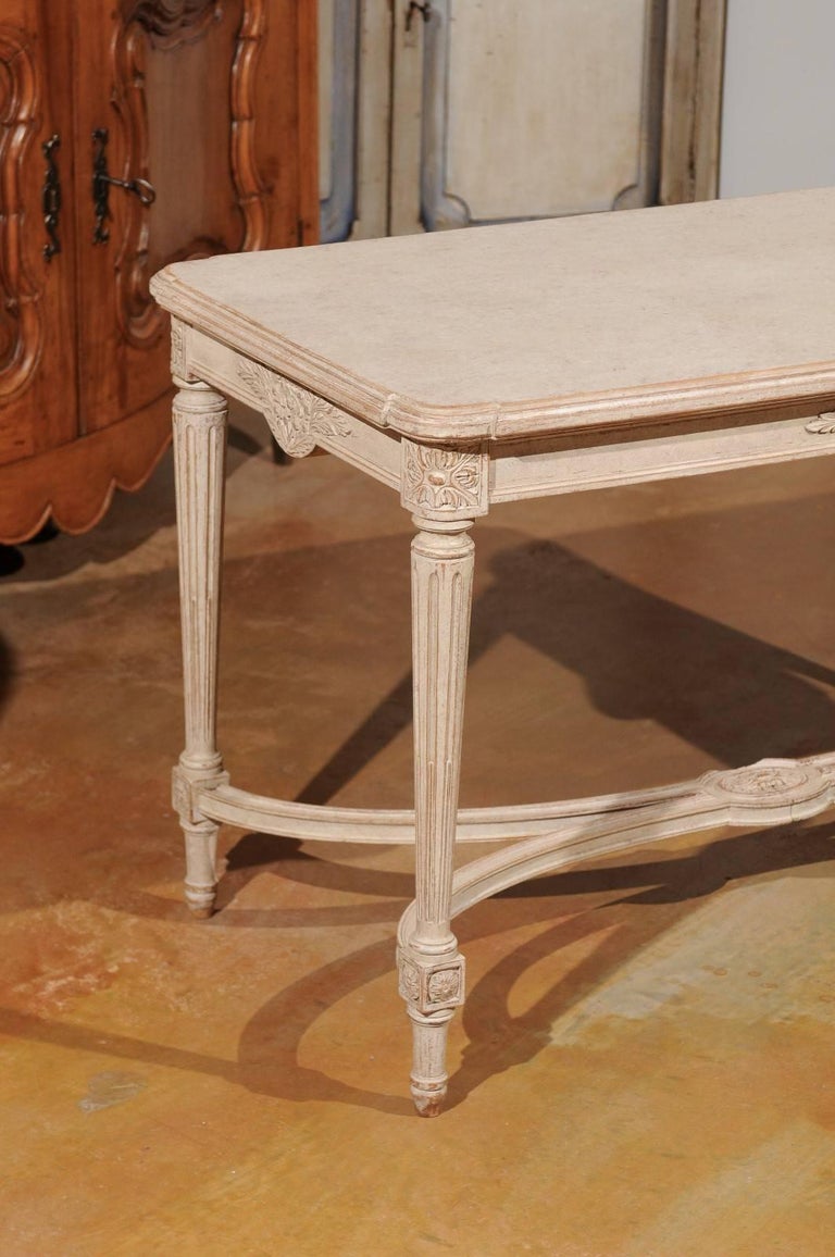 Swedish Gustavian Style Painted Wood Coffee Table with ...
