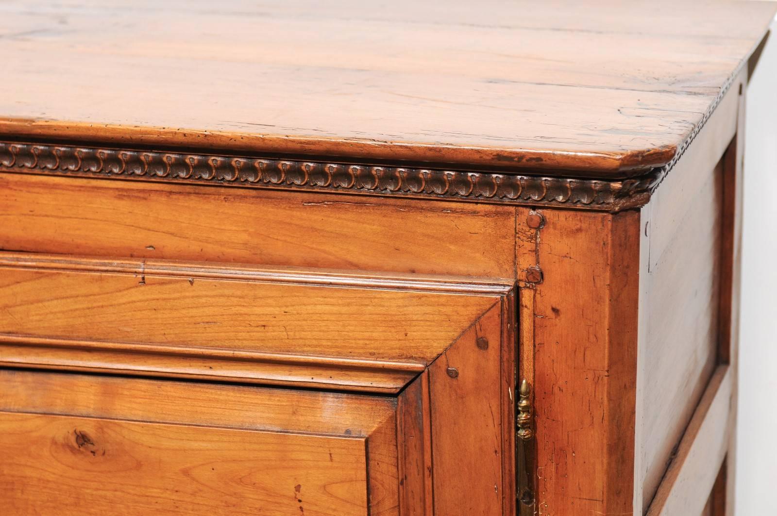 French 18th Century Louis XV Cherry Enfilade with Single Drawer and Three Doors For Sale 3