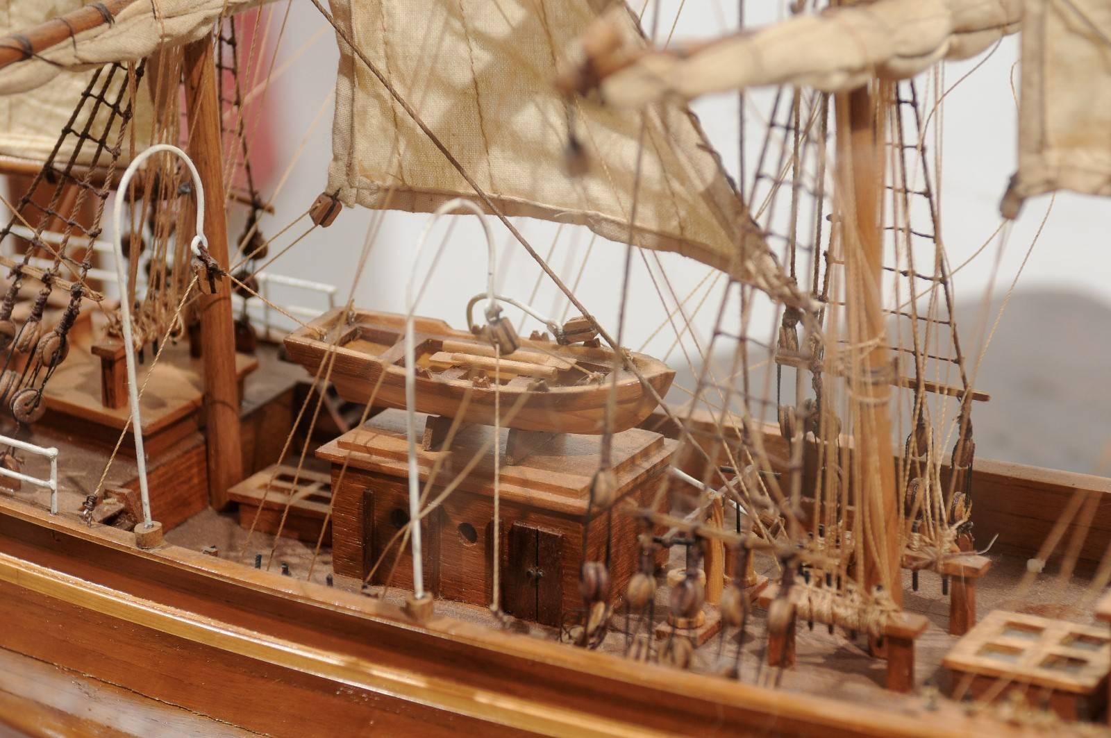 English Late 19th Century Model of the Cutty Sark Ship with Display Case 1