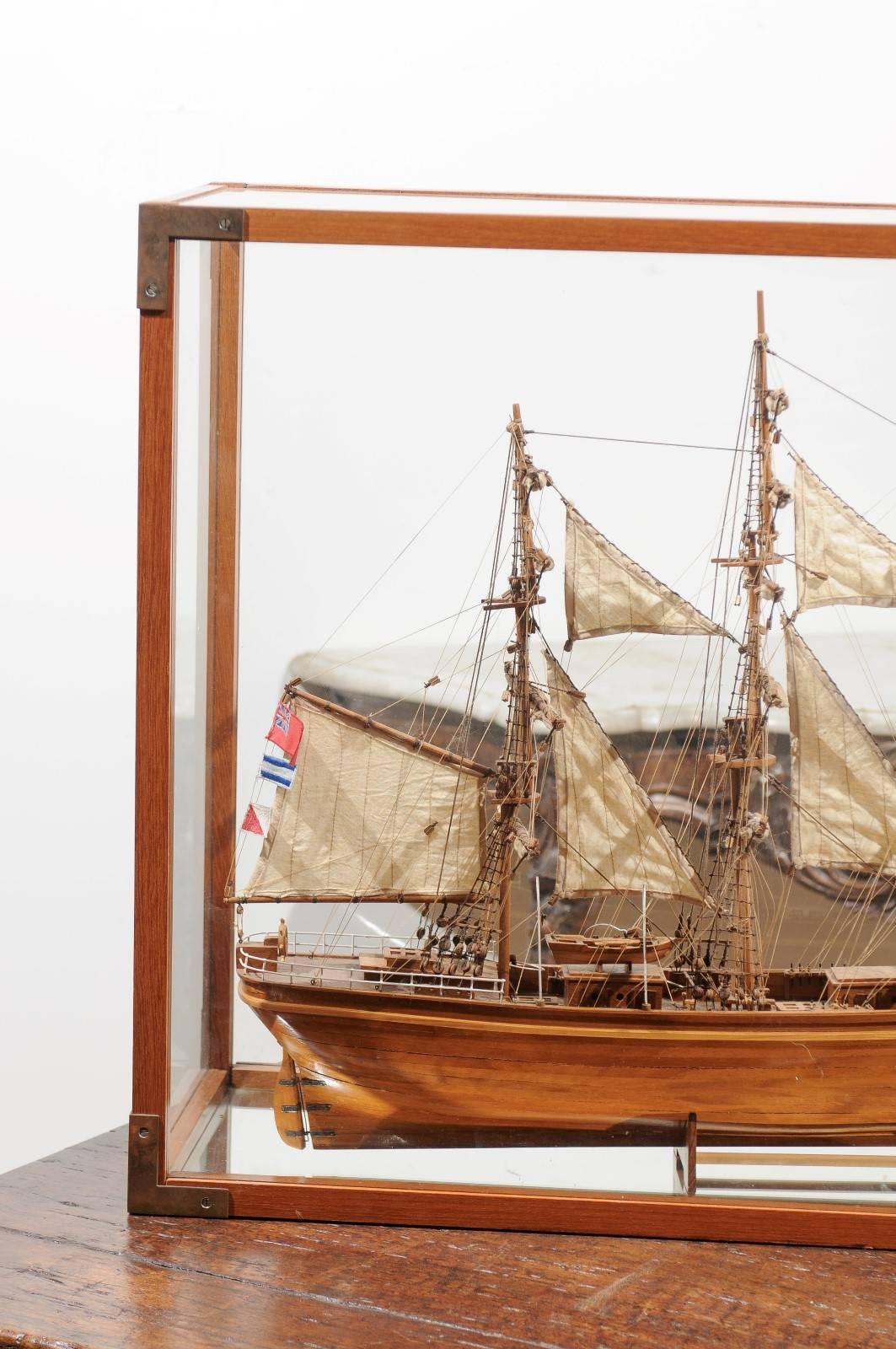 English Late 19th Century Model of the Cutty Sark Ship with Display Case 2