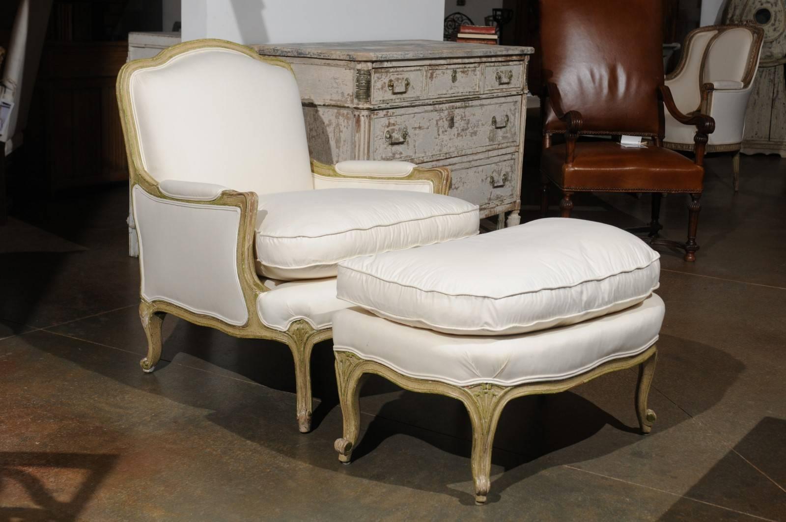 bergere chair with ottoman