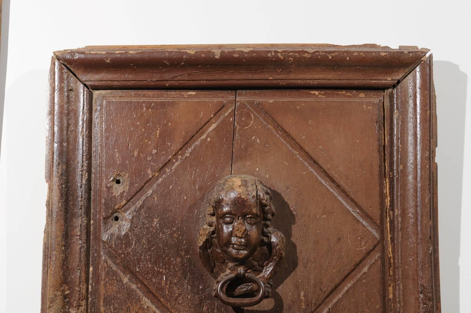 Pair of French 17th Century Wooden Panels with High-Relief Carved Cherubs 2