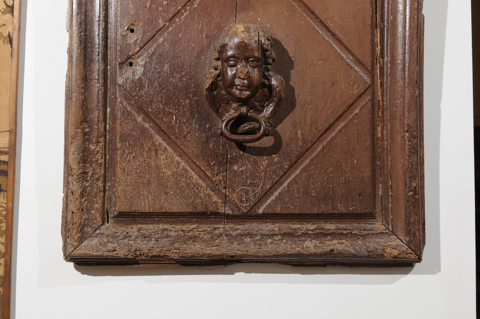 Pair of French 17th Century Wooden Panels with High-Relief Carved Cherubs 3