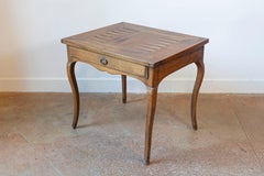 French Louis XV Style 19th Century Walnut Tric Trac Table with Mahogany Inlay