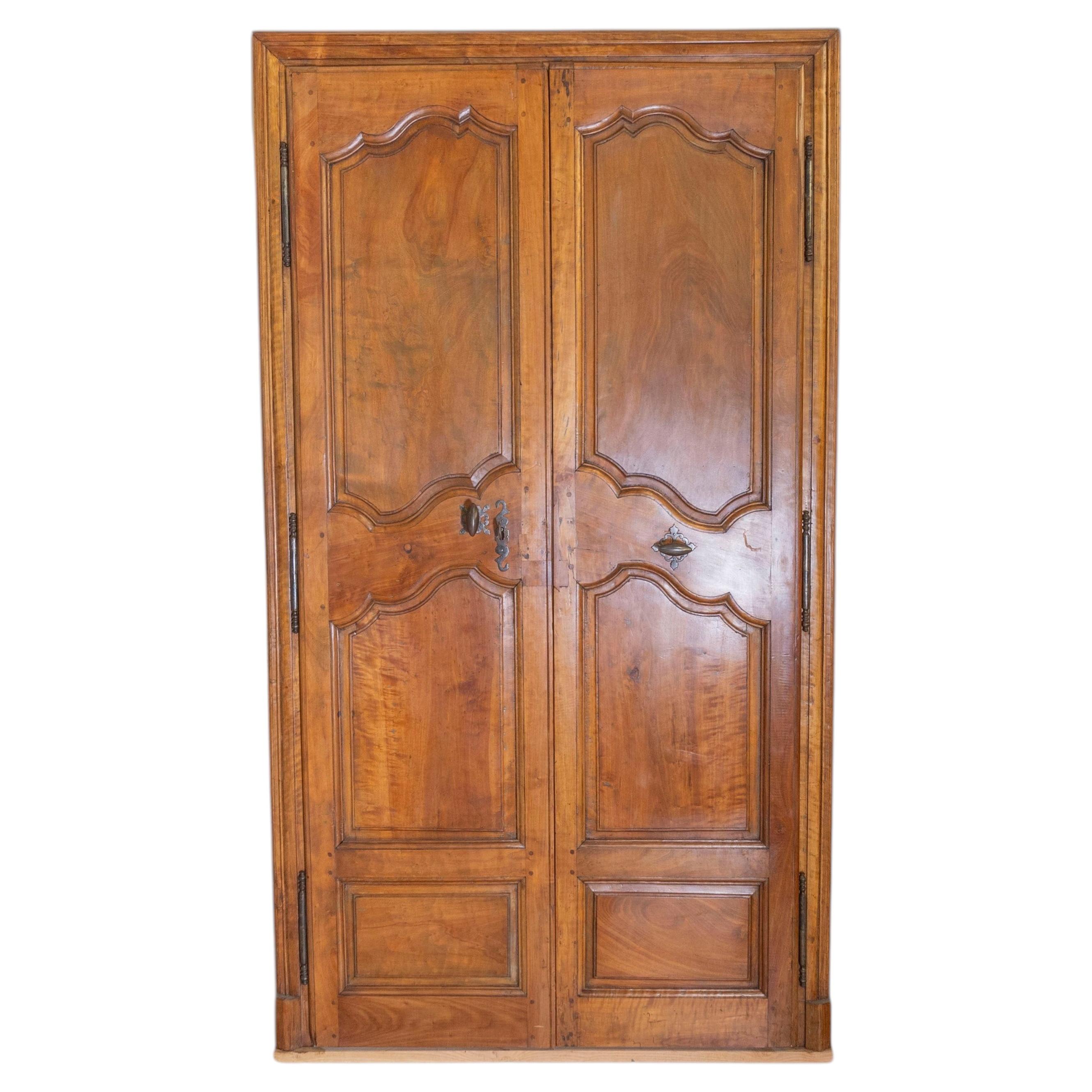 Pair of 18th Century French Alder Communication Doors From Avignon