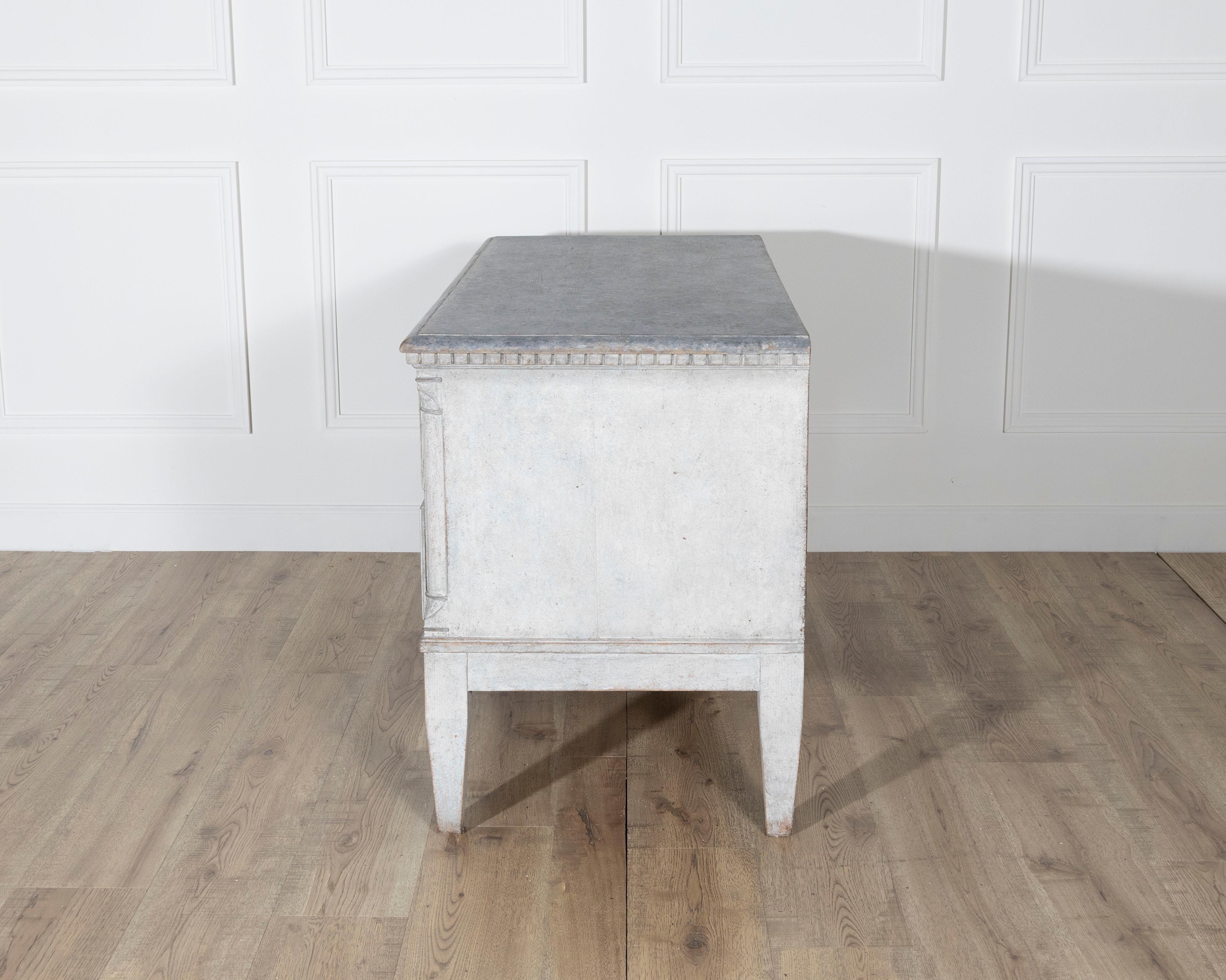 Pair of Danish Painted Chests of Drawers in Grey, circa Late 19th Century For Sale 7