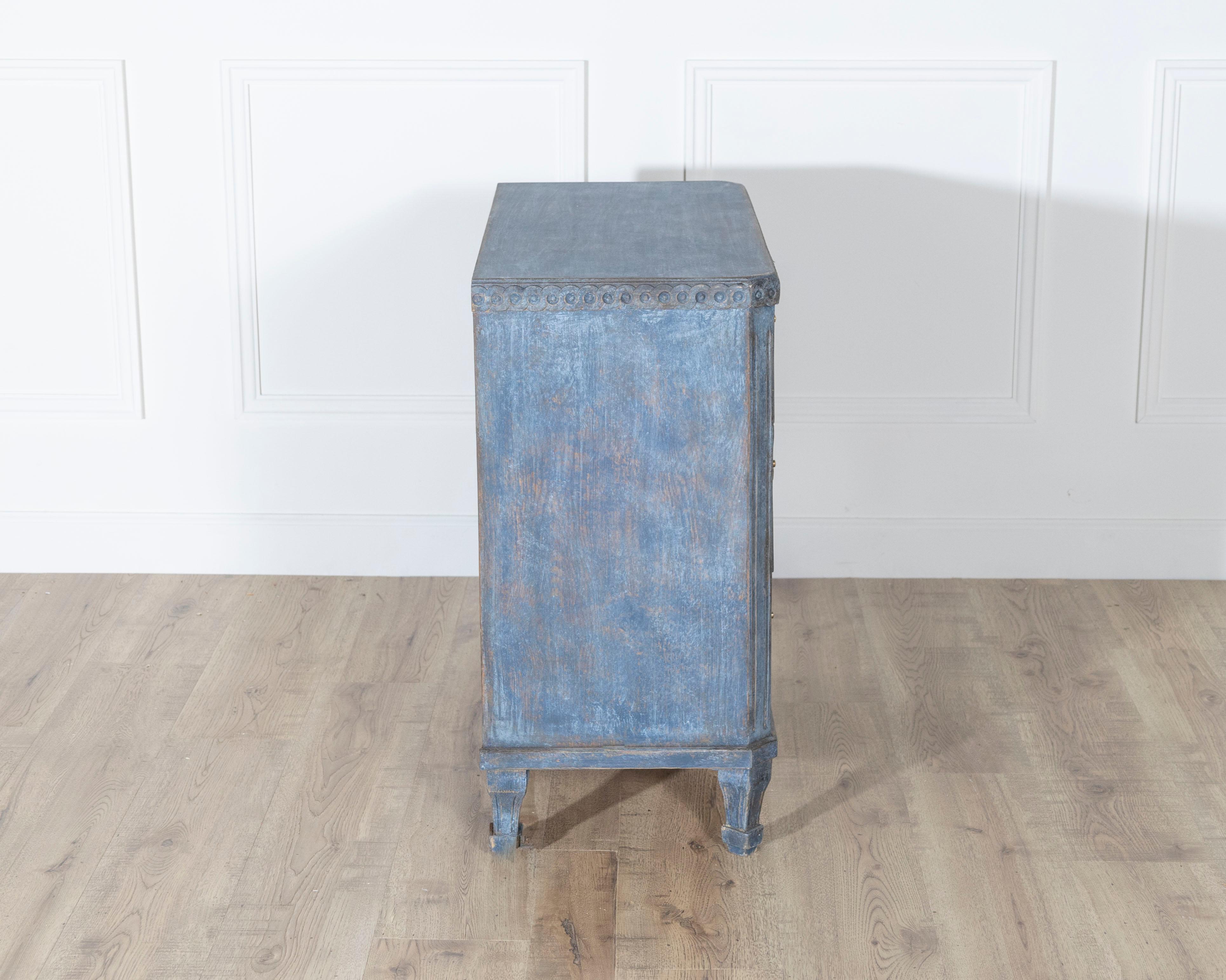 Pair of Swedish Blue Painted Chests of Drawers, circa 1870 For Sale 11