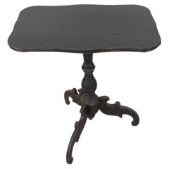 19th Century Swedish Black Painted Tri-Pod Table