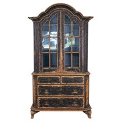 Period Rococo Cabinet with Glass Doors, circa 1820