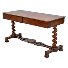 19th Century Victorian Barley Twist Writing Table
