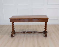 19th Century Victorian Barley Twist Writing Table