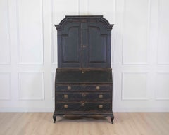 Bureau scandinave noir du XVIIIe siècle