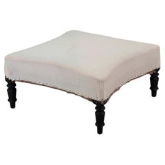19th Century Napoleon III French Stool, Ready to Upholster