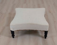 19th Century Napoleon III French Stool, Ready to Upholster
