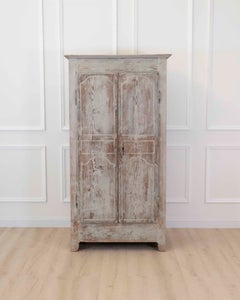 French 18th Century Painted Pine Cabinet