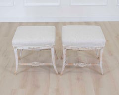 Pair of Swedish 19th Century Gustavian Stools
