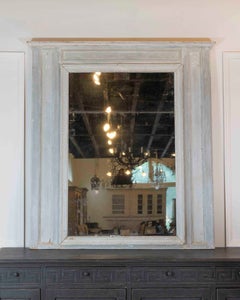French 18th Century Louis XVI Painted Trumeau Mirror