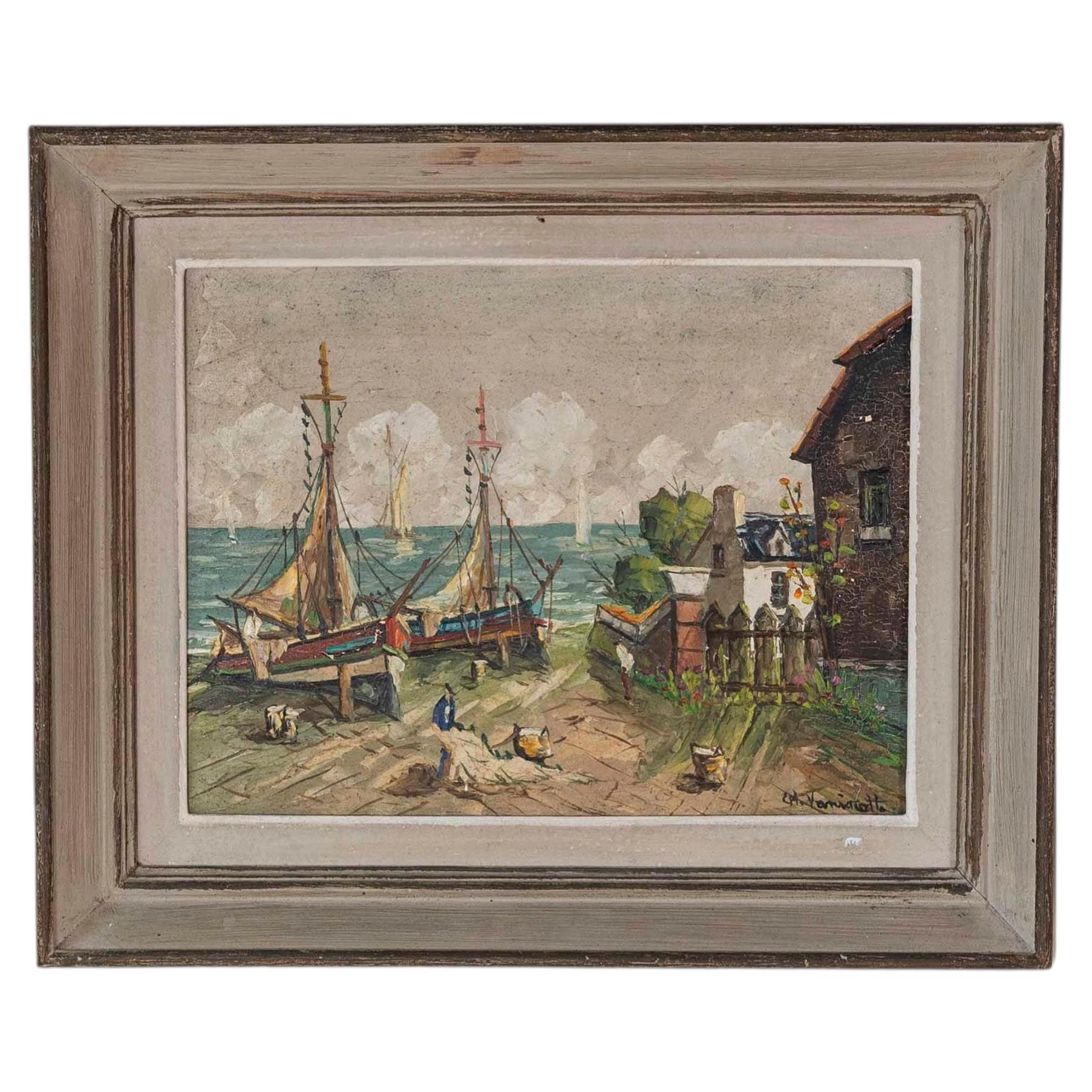 Vaniscotte, Northern Coastal View, Oil on Canvas For Sale