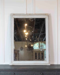 French 18th Century Louis XVI Painted Mirror with Original Glass