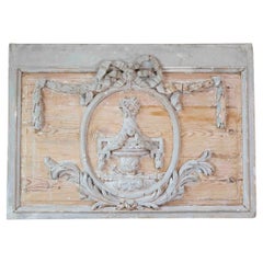 Late 18th Century French Carved Boiserie Panel with Original Paint