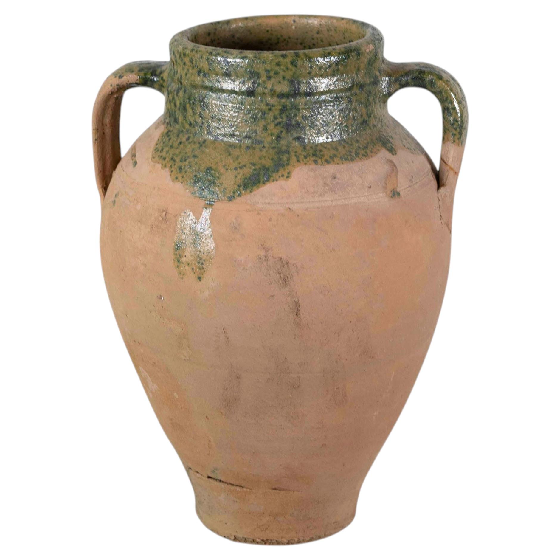 Cruche à eau turque du XXe siècle à glaçure verte en vente