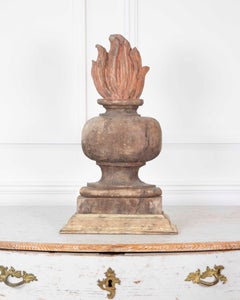 French 18th Century Carved Wood Fire Pot