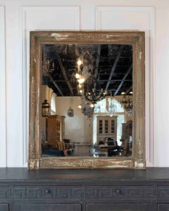 French 19th Century Empire Painted Mercury-Glass Mirror