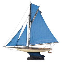 Old Star Wood & Tin Pond Yacht Southport, England, circa 1950.