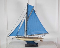 Old Star Wood & Tin Pond Yacht Southport, England, circa 1950.