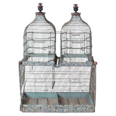 French 19th Century Painted Architectural Birdcage