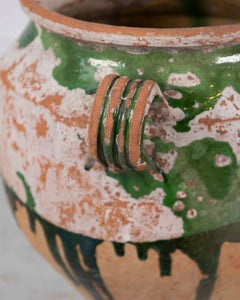 French 19th Century Green-Glaze Confit Pot