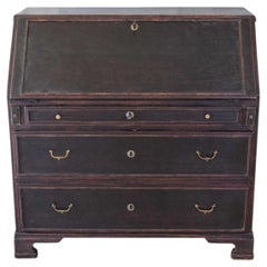 Swedish 19th Century Black Painted Pine Secretary Desk, circa 1830–1840