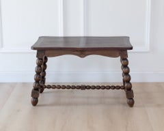 French Turned Beech Coffee Table, Louis XIII Style, 1950s