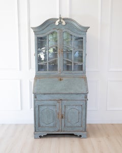 18th Century Swedish Cabinet with Original Glass