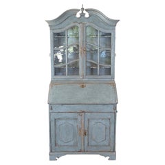 18th Century Swedish Cabinet with Original Glass