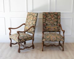 Pair of French Beech Os de Mouton Armchairs, circa 1900