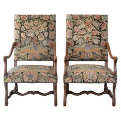 Pair of French Beech Os de Mouton Armchairs, circa 1900