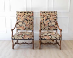 Pair of French Beech Os de Mouton Armchairs, circa 1900