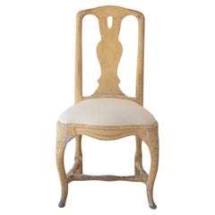 Swedish Rococo Chair in Original Paint, Stockholm, circa 1760
