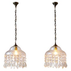 Pair of French Crystal Lights