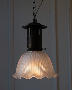 Pair of 20th Century Holophane Pendant Lights