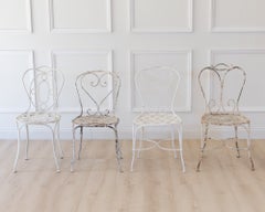 Set of Four French Garden Chairs, 20th Century