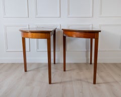 Pair of Regency Style Demilune Console Tables, 20th Century