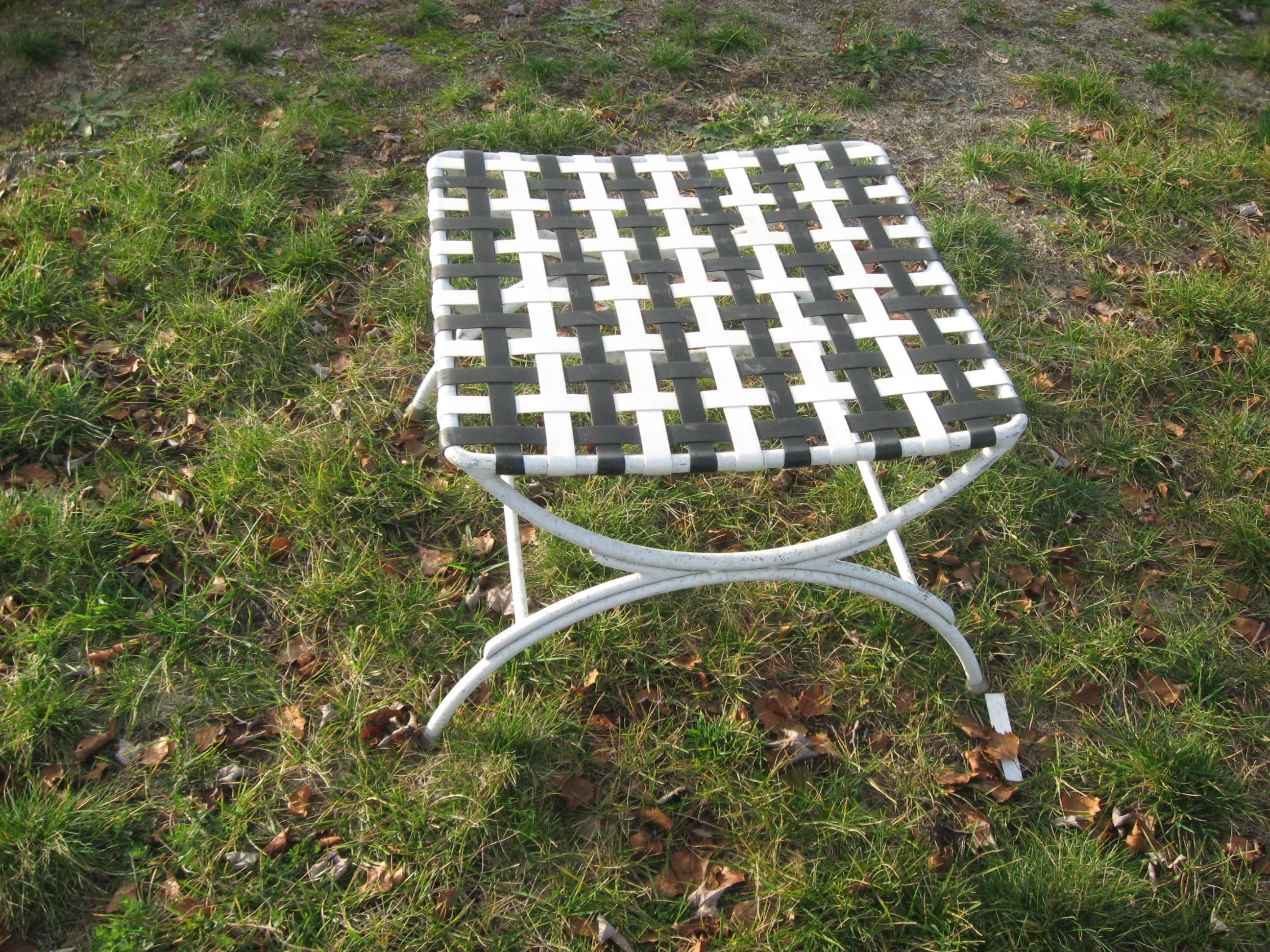 Aluminum Mid Century a Five-Piece Garden Set For Sale